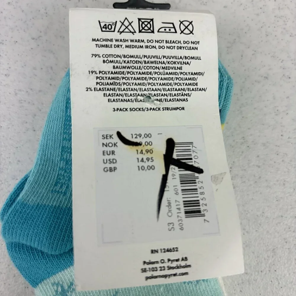 Polarn O. Pyret Summer Socks 3-Pack NWT 9-12M
